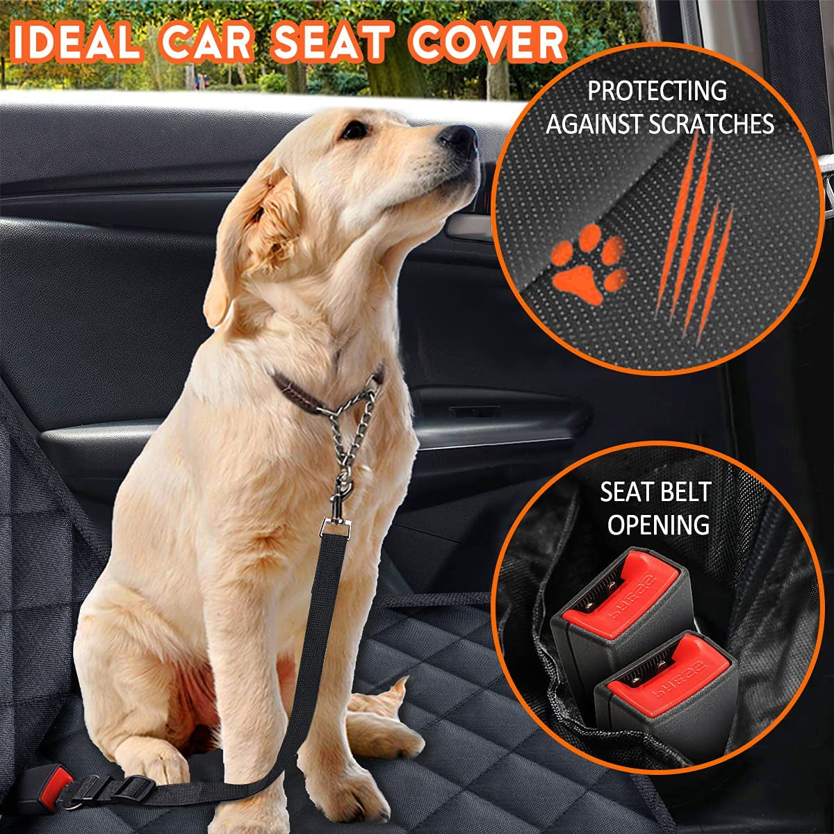 Protector|Coche|Mascotas|Funda|Impermeable|Antideslizante|Asiento|Protección|FundaCoche|ViajeMascotas