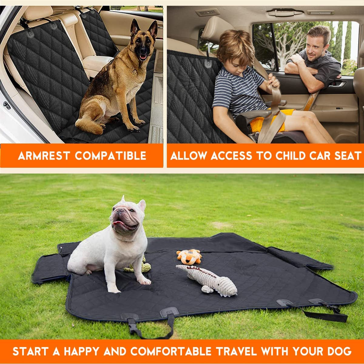 Protector|Coche|Mascotas|Funda|Impermeable|Antideslizante|Asiento|Protección|FundaCoche|ViajeMascotas