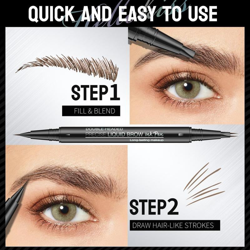 BrowDuo Fix | Lápiz de cejas doble punta | Lápiz waterproof para cejas | Delineador natural para cejas | Lápiz de cejas con cepillo | Cejas definidas y naturales | Lápiz resistente al agua | Maquillaje de cejas duradero | Lápiz retráctil para cejas | Cejas perfectas todo el día