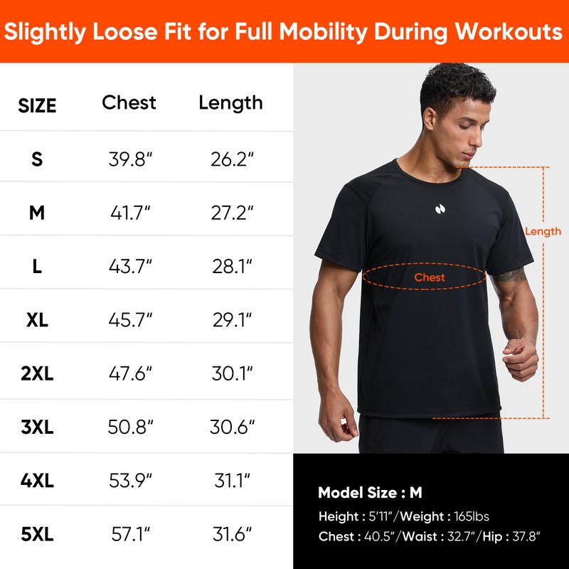 HOTSUIT Men'S Summer Short Sleeve Athletic T-Shirt Women'S Sweat Wicking Compression Quick Dry Vest Knit Slim Casual Basic Top Outdoorfun Workout Tops Oga Orange Athletic