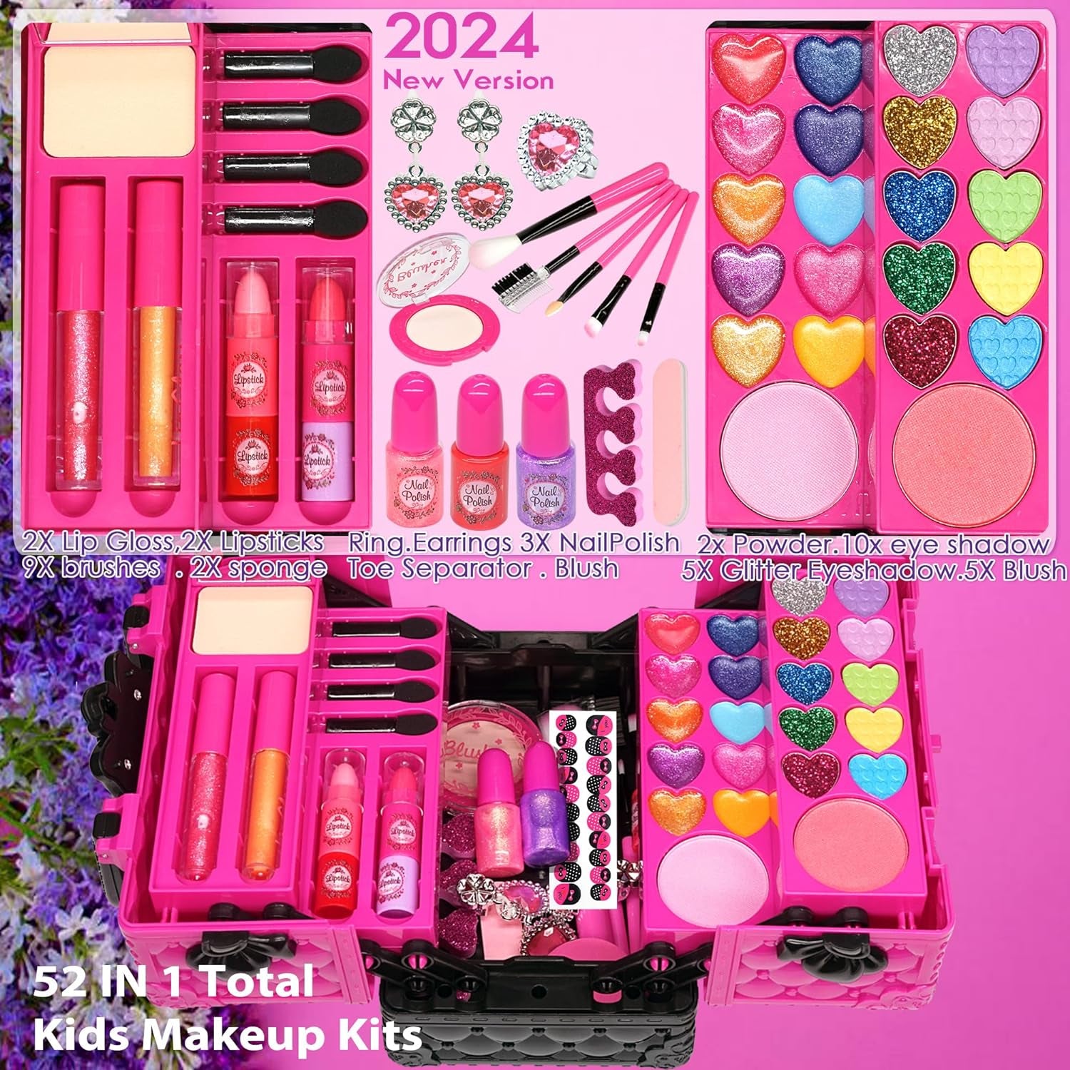Juego De Maquillaje Real Para Niñas, Lavables, Kit De Maquillaje Para Niñas USA