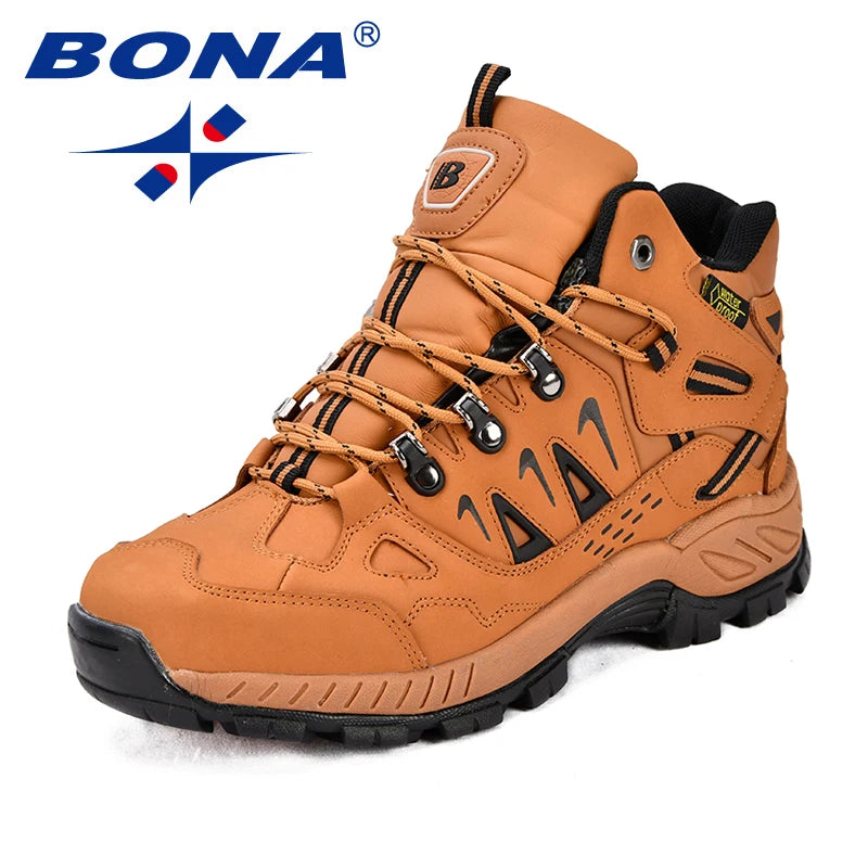 New Classics Style Men Hiking Shoes Action Leather Men Athletic Shoes Lace up Outdoor Men Jogging Sneakers