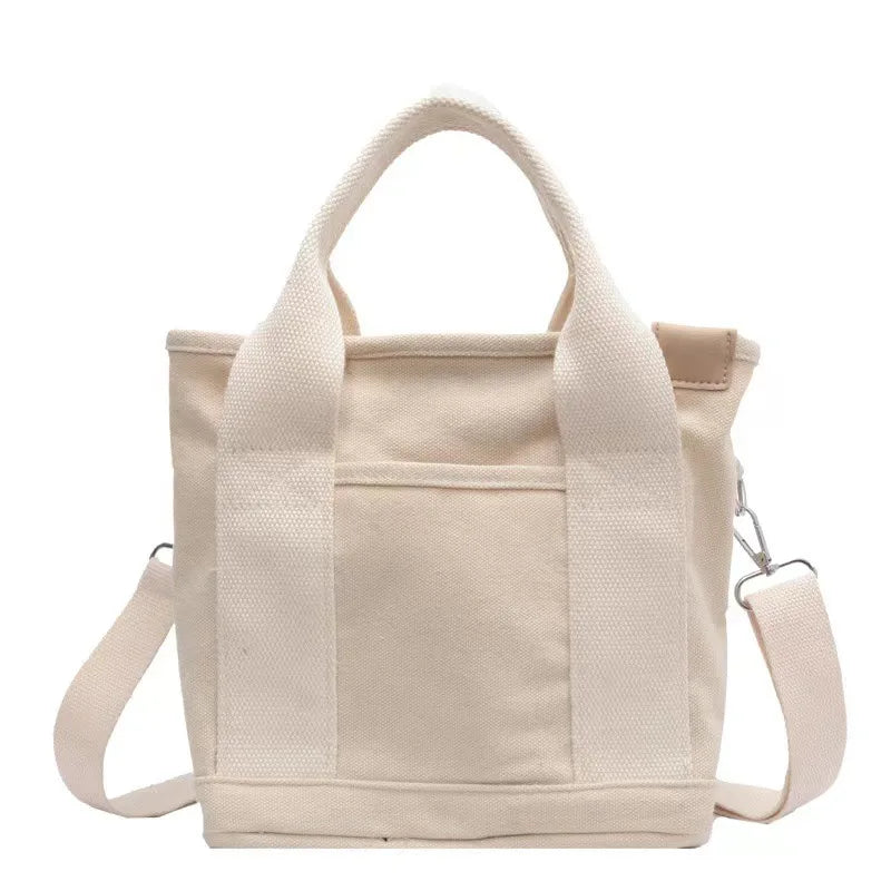 Women Small Bag with Fashion Lady Single Shoulder Portable Thickened Ladies Canvas Mobile Phone Bucket Tote Storage Bags