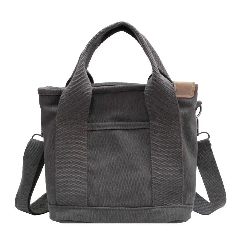 Women Small Bag with Fashion Lady Single Shoulder Portable Thickened Ladies Canvas Mobile Phone Bucket Tote Storage Bags