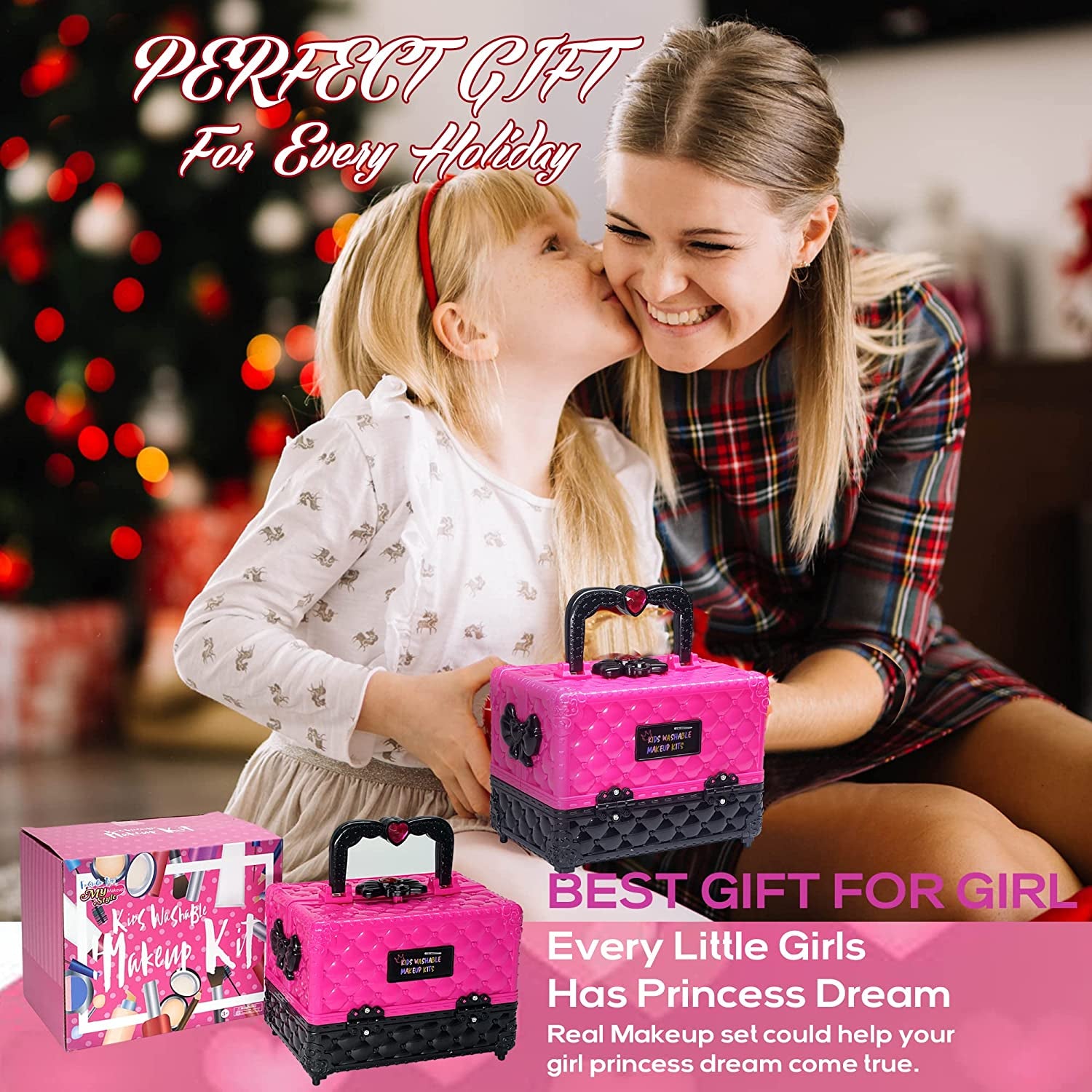 Juego De Maquillaje Real Para Niñas, Lavables, Kit De Maquillaje Para Niñas USA