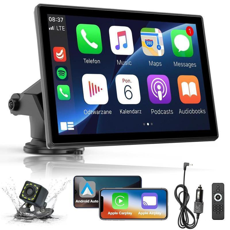 2025 Upgraded Wireless Carplay Screen: the Ultimate Portable Carplay Adapter for Seamless In-Car Entertainment, Voice Control, Rear Camera,Mirror Link