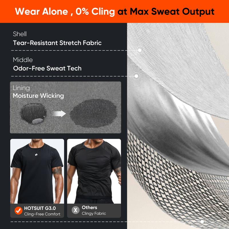 HOTSUIT Men'S Summer Short Sleeve Athletic T-Shirt Women'S Sweat Wicking Compression Quick Dry Vest Knit Slim Casual Basic Top Outdoorfun Workout Tops Oga Orange Athletic