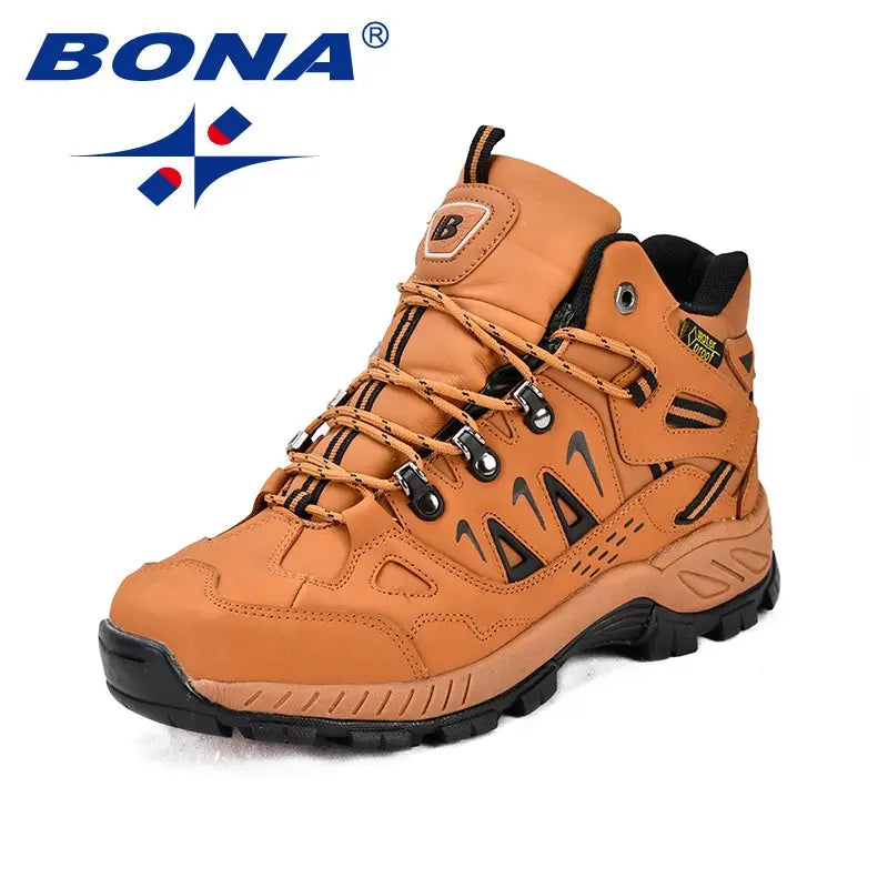 New Classics Style Men Hiking Shoes Action Leather Men Athletic Shoes Lace up Outdoor Men Jogging Sneakers