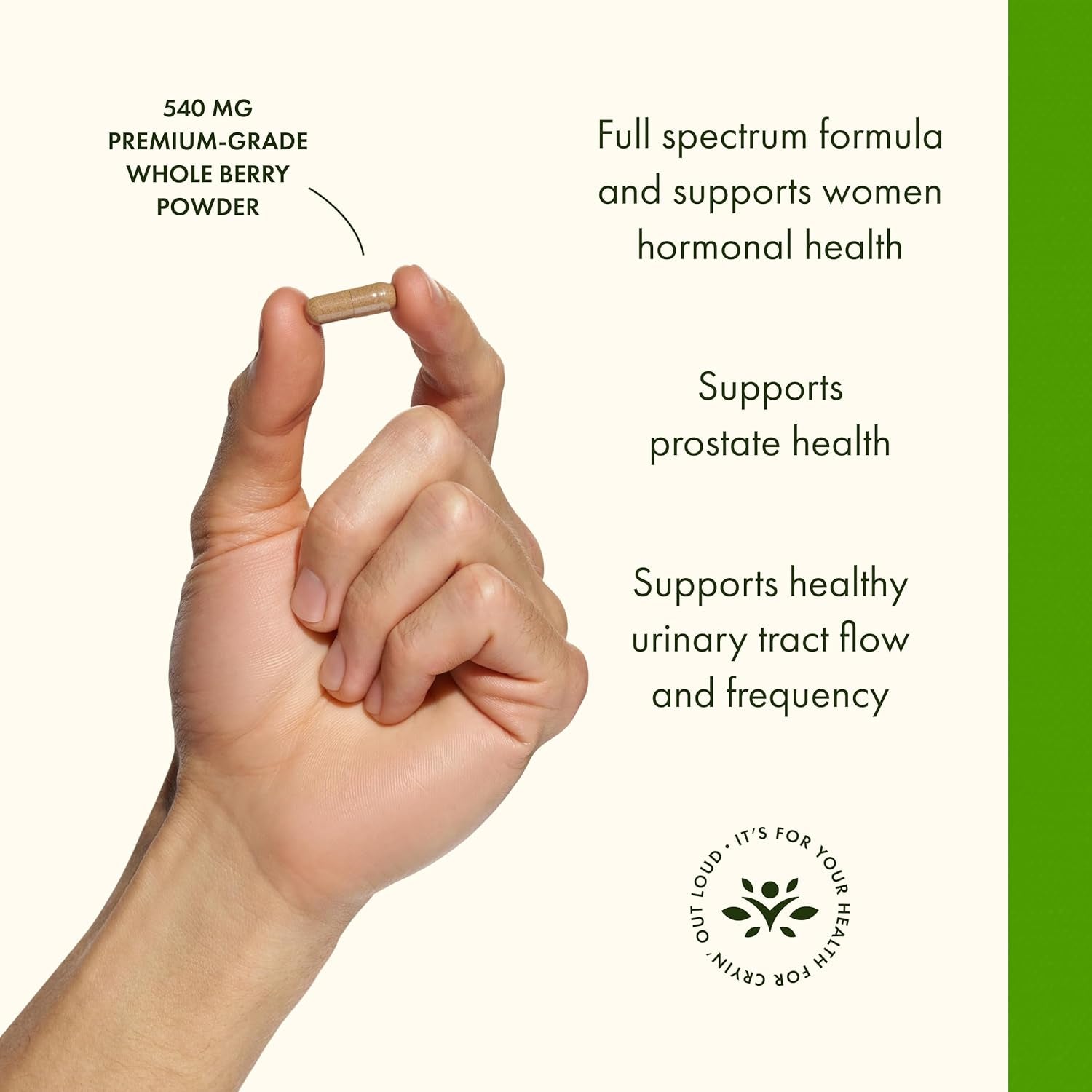 Saw Palmetto Herbal Supplement for Men Prostate Health Hair Supplement Urinary Health 540 Mg 250 Capsules