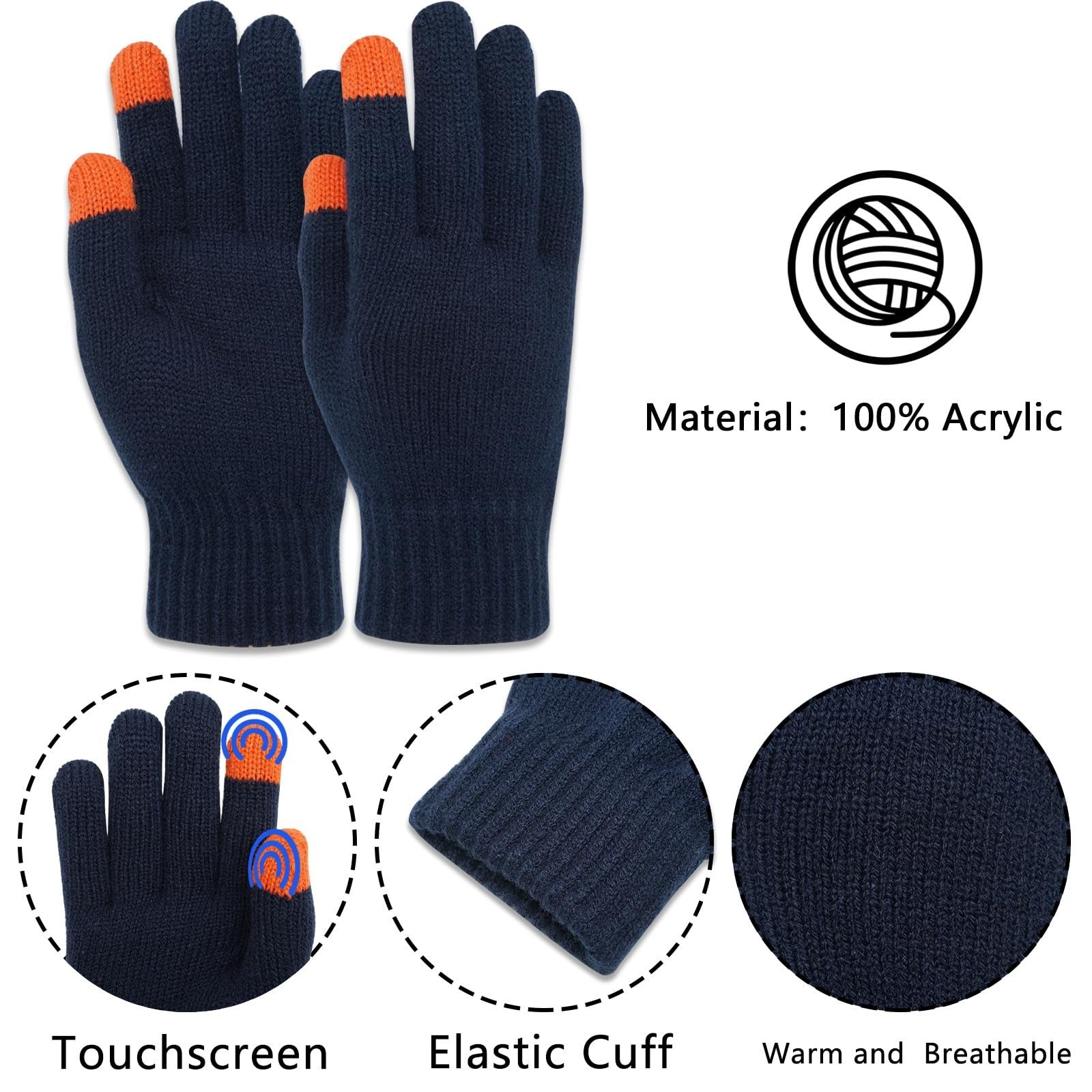 Gorro De Invierno Con Pompón Para Hombre, Gorro Y Guantes