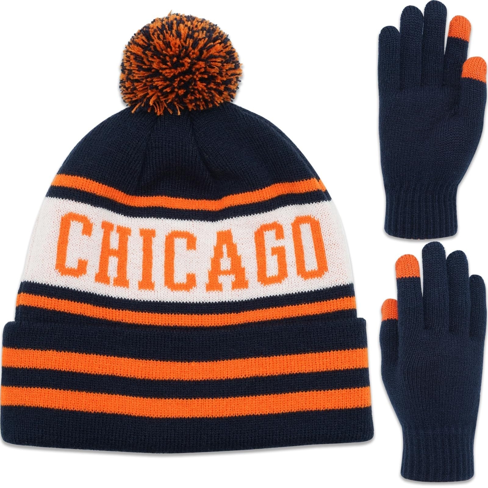Gorro De Invierno Con Pompón Para Hombre, Gorro Y Guantes