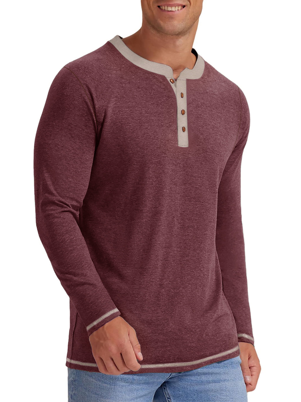 HenleyFlex | Camisa Henley hombre | Camisa moderna manga larga | Camisa casual con botones | Camisa de algodón cómoda | Camisa cuello redondo Henley | Camisa masculina versátil | Henley casual de hombre | Camisa ligera y transpirable | Camisa de moda urbana hombre