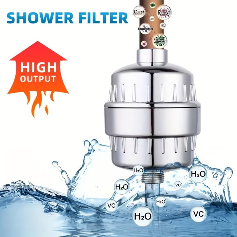Filtro suavizante de agua para ducha | Filtro antisarro para grifo | Filtro doméstico que suaviza el agua | Filtro de agua para piel sensible | Filtro protector contra agua dura | Filtro suavizante para cabello sano | Filtro para eliminar minerales del agua | Cartucho suavizante para sistema de agua | Filtro de agua para baño y cocina | Accesorio para suavizar el agua del hogar