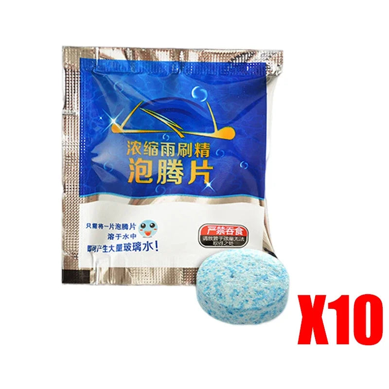 Car Windshield Cleaner Effervescent Tablet Universal Window Glass Washer Fluid Concentrated Solid Set Remove Stains Clear Vision