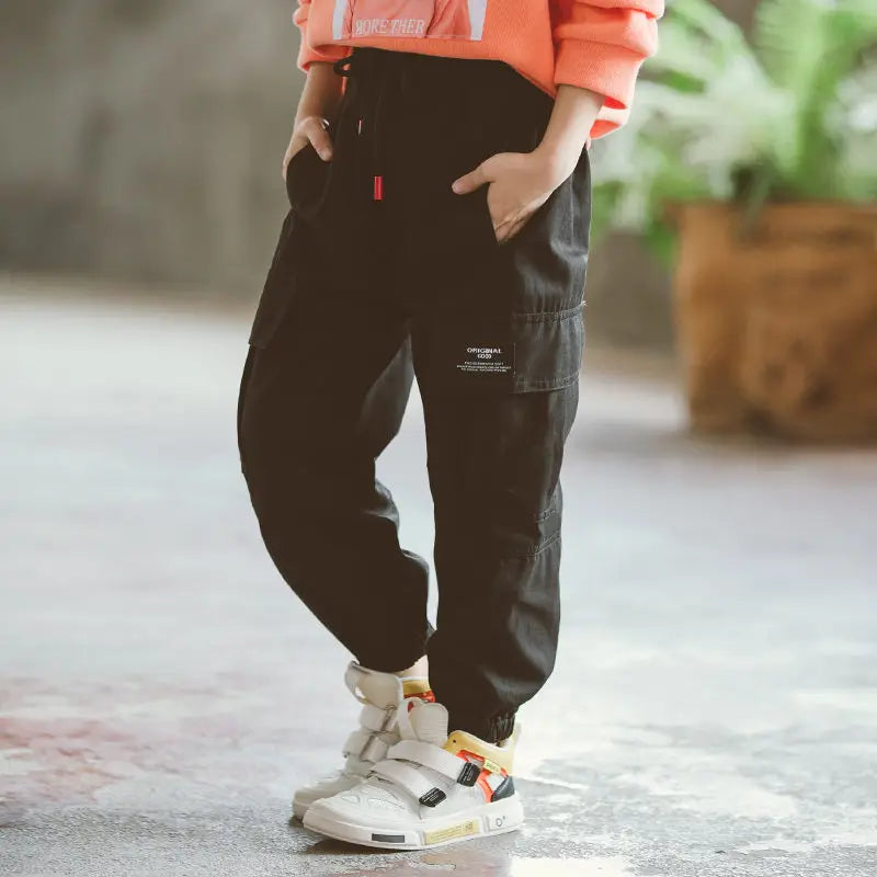Children Cargo Pants for Boys Pants 2025 Spring Children Boy Trousers Fashion Cotton Kid Pants Boy Teen Sports Pants with Pocket