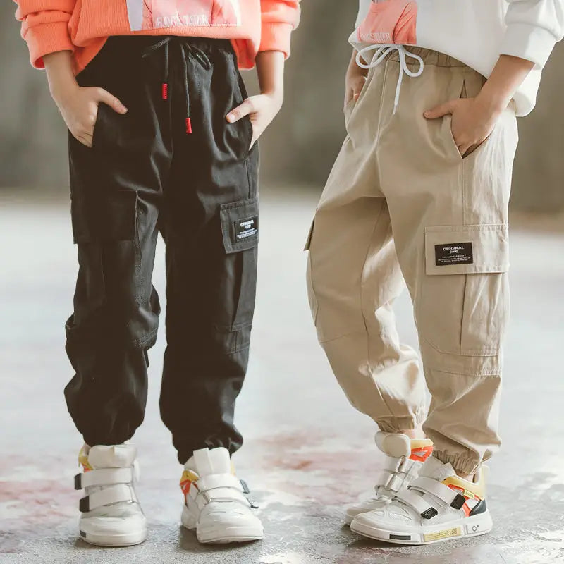 Children Cargo Pants for Boys Pants 2025 Spring Children Boy Trousers Fashion Cotton Kid Pants Boy Teen Sports Pants with Pocket