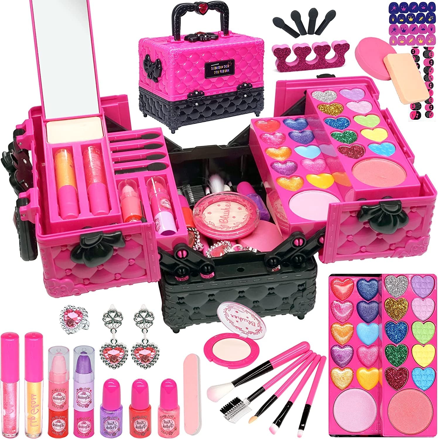 Juego De Maquillaje Real Para Niñas, Lavables, Kit De Maquillaje Para Niñas USA