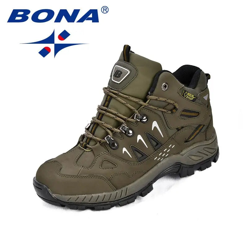 New Classics Style Men Hiking Shoes Action Leather Men Athletic Shoes Lace up Outdoor Men Jogging Sneakers