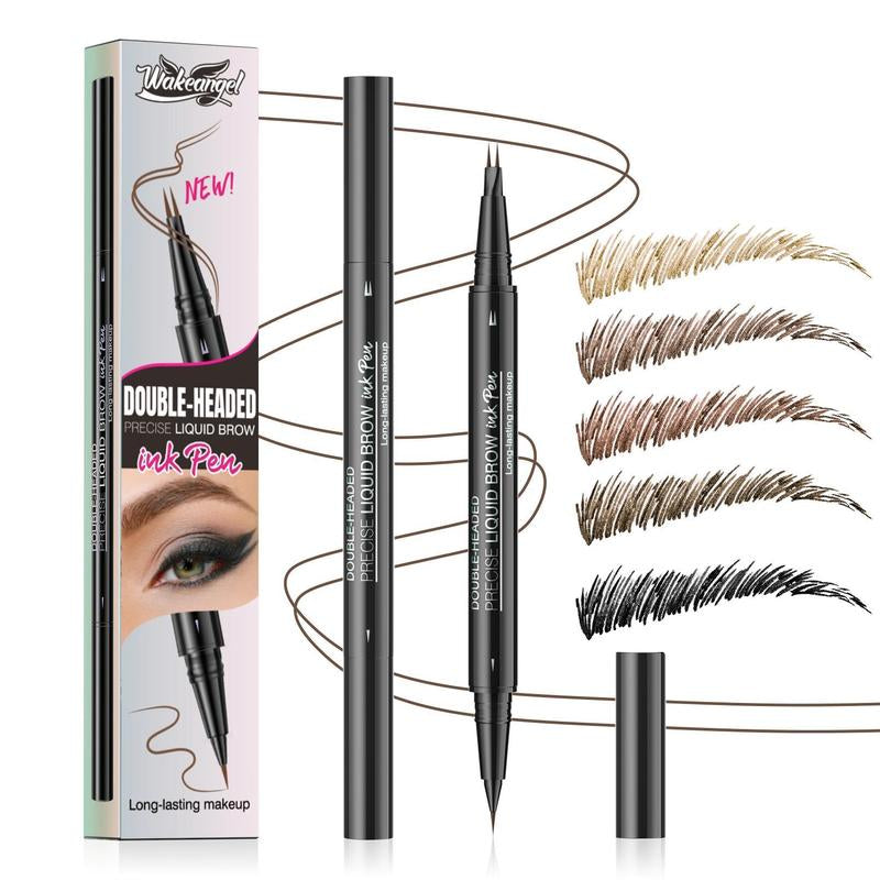 Double-Ended Eyebrow Pencil, 1 Box Waterproof Long Lasting Liquid Eyebrow Pencil, Natural Eyebrow Pencil, Eye Brow Makeup Tool for Women