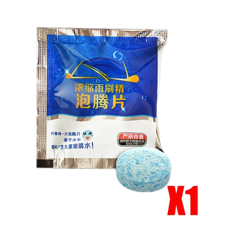 Car Windshield Cleaner Effervescent Tablet Universal Window Glass Washer Fluid Concentrated Solid Set Remove Stains Clear Vision