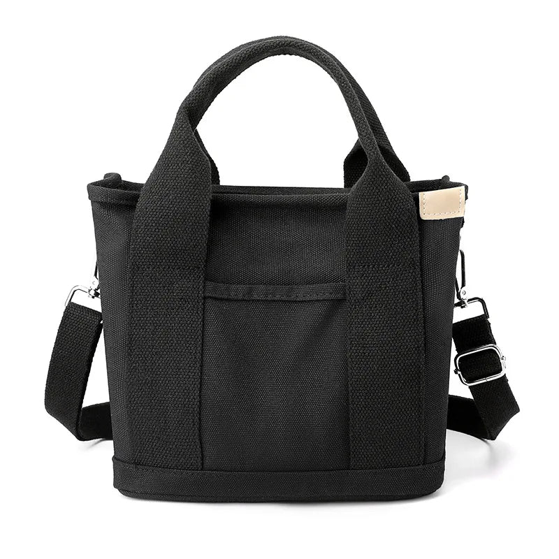 Women Small Bag with Fashion Lady Single Shoulder Portable Thickened Ladies Canvas Mobile Phone Bucket Tote Storage Bags