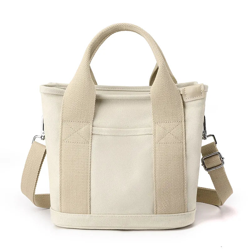Women Small Bag with Fashion Lady Single Shoulder Portable Thickened Ladies Canvas Mobile Phone Bucket Tote Storage Bags