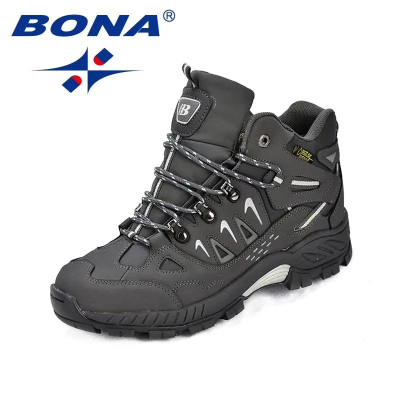 New Classics Style Men Hiking Shoes Action Leather Men Athletic Shoes Lace up Outdoor Men Jogging Sneakers
